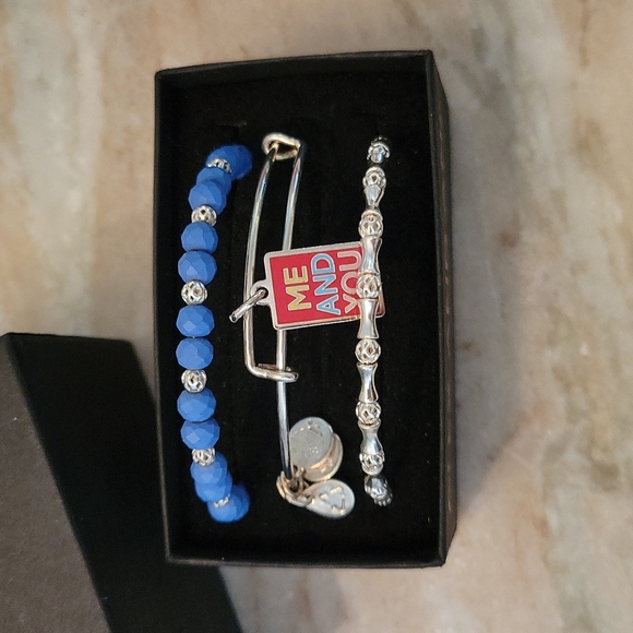 Set of 3 Alex and Ani Bracelets in Gift Box - Picture 2 of 7
